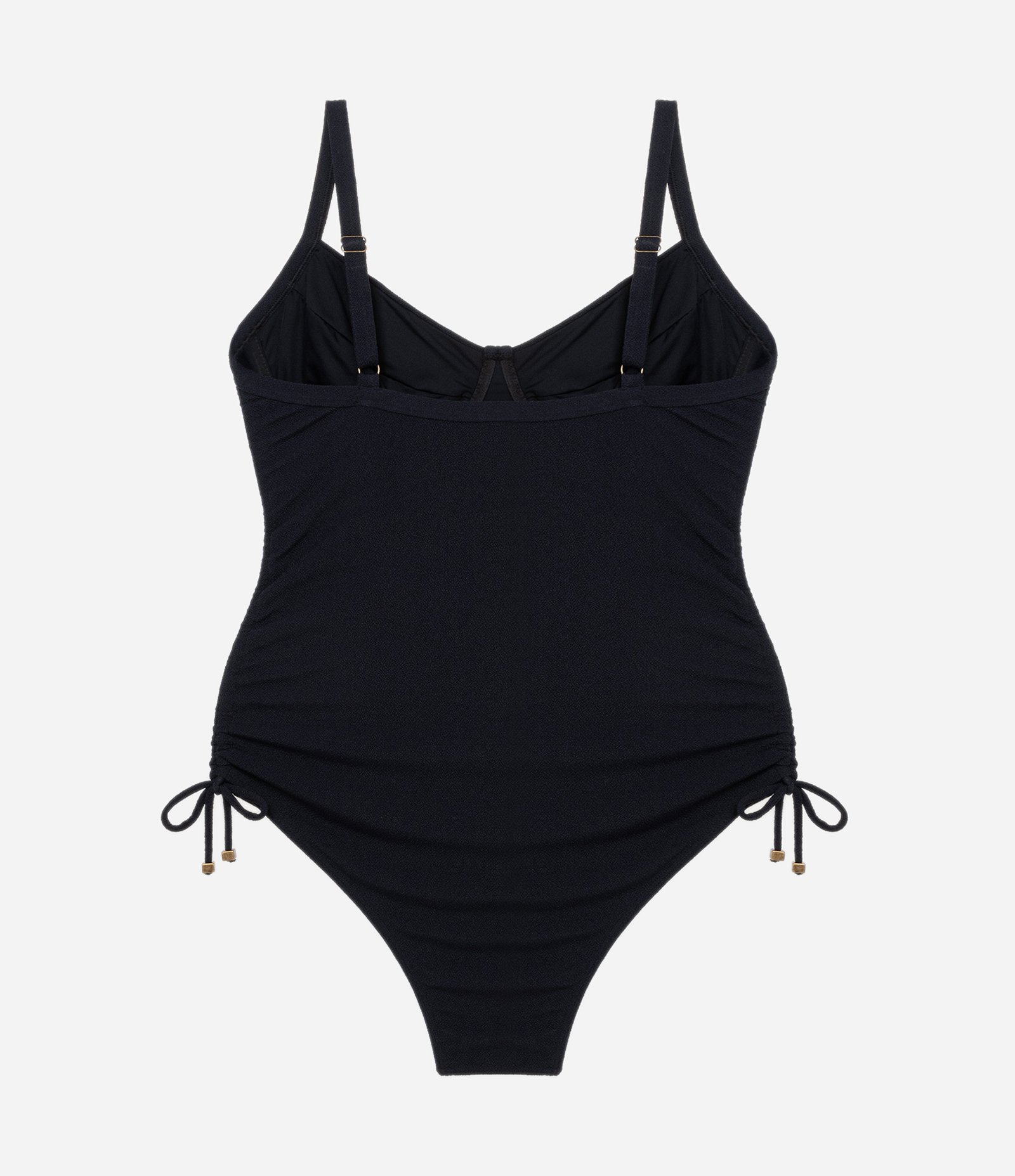 Maiô Texturizado Meia Taça sem Bojo Curve & Plus Size Preto 2