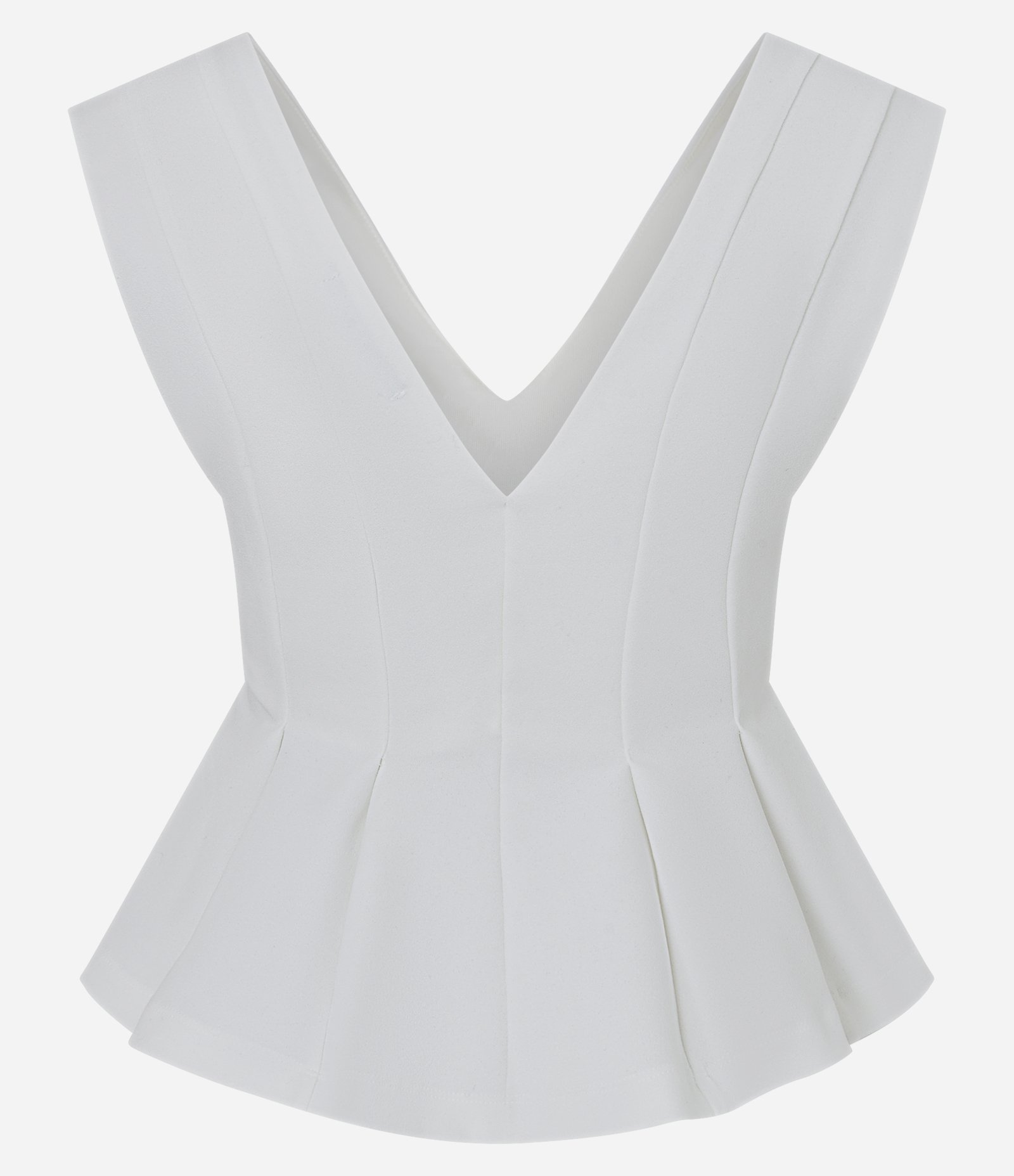 Blusa Ponto Roma com Barra Peplum Branco 5