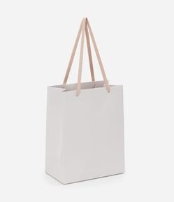 Sacola Pequena Texturizada com Alça Dupla Chata