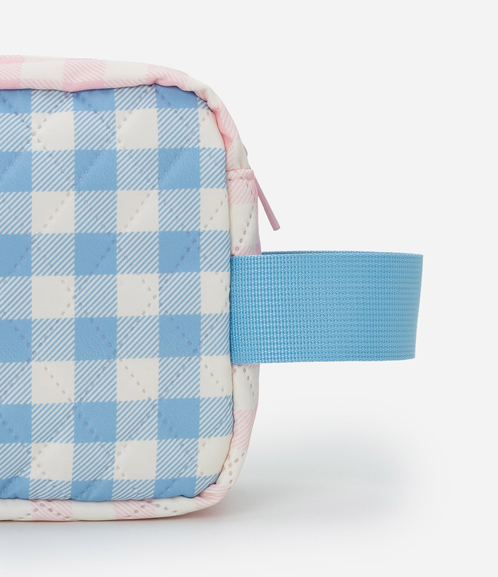 Nécessaire Retangular Grande com Alça e Estampa Xadrez Multicores 4