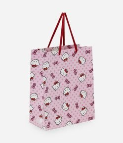 Sacola de Papel Média com Alça Chata Hello Kitty
