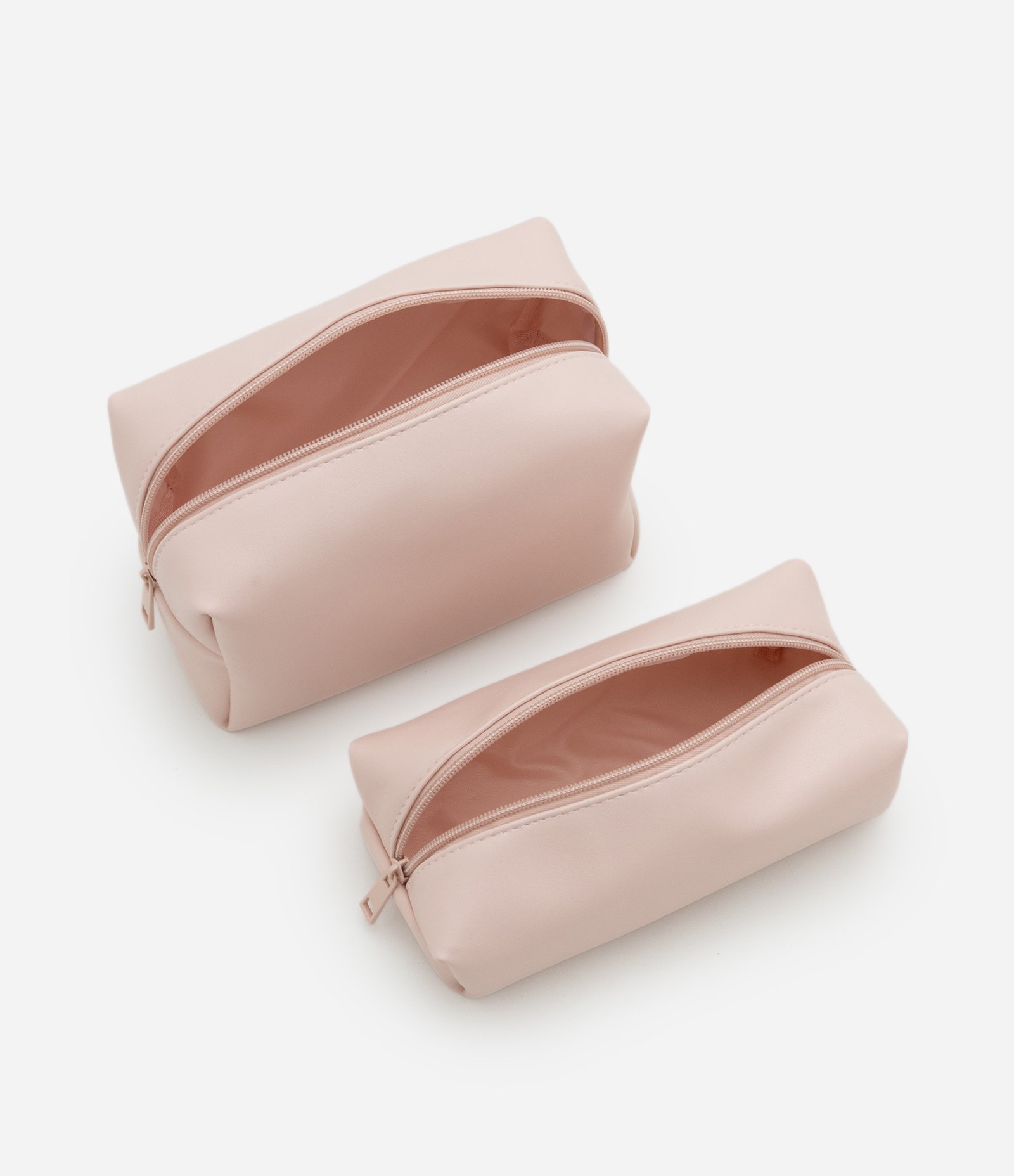 Kit 03 Nécessaires com Transparência e Alça Fixa Rosa 3