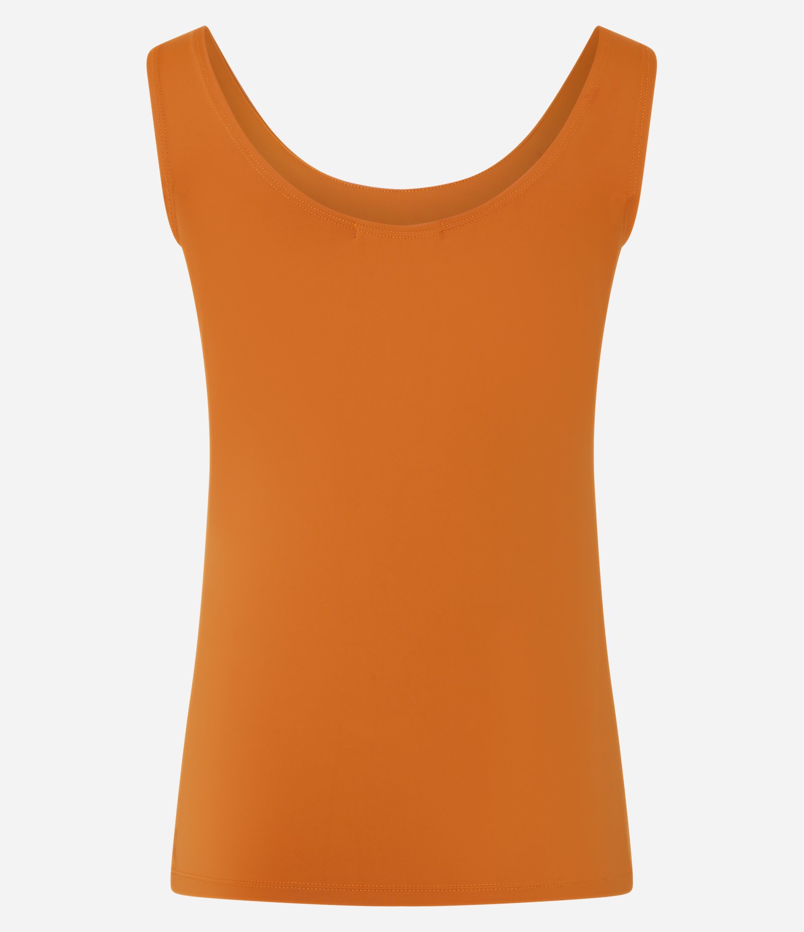 Blusa em Poliamida com Decote U e Alça Larga Laranja 2