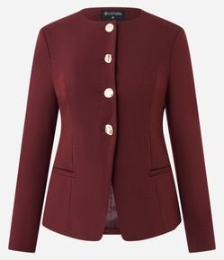 Blazer Alfaiatado com Abotoamento Frontal e Bolsos