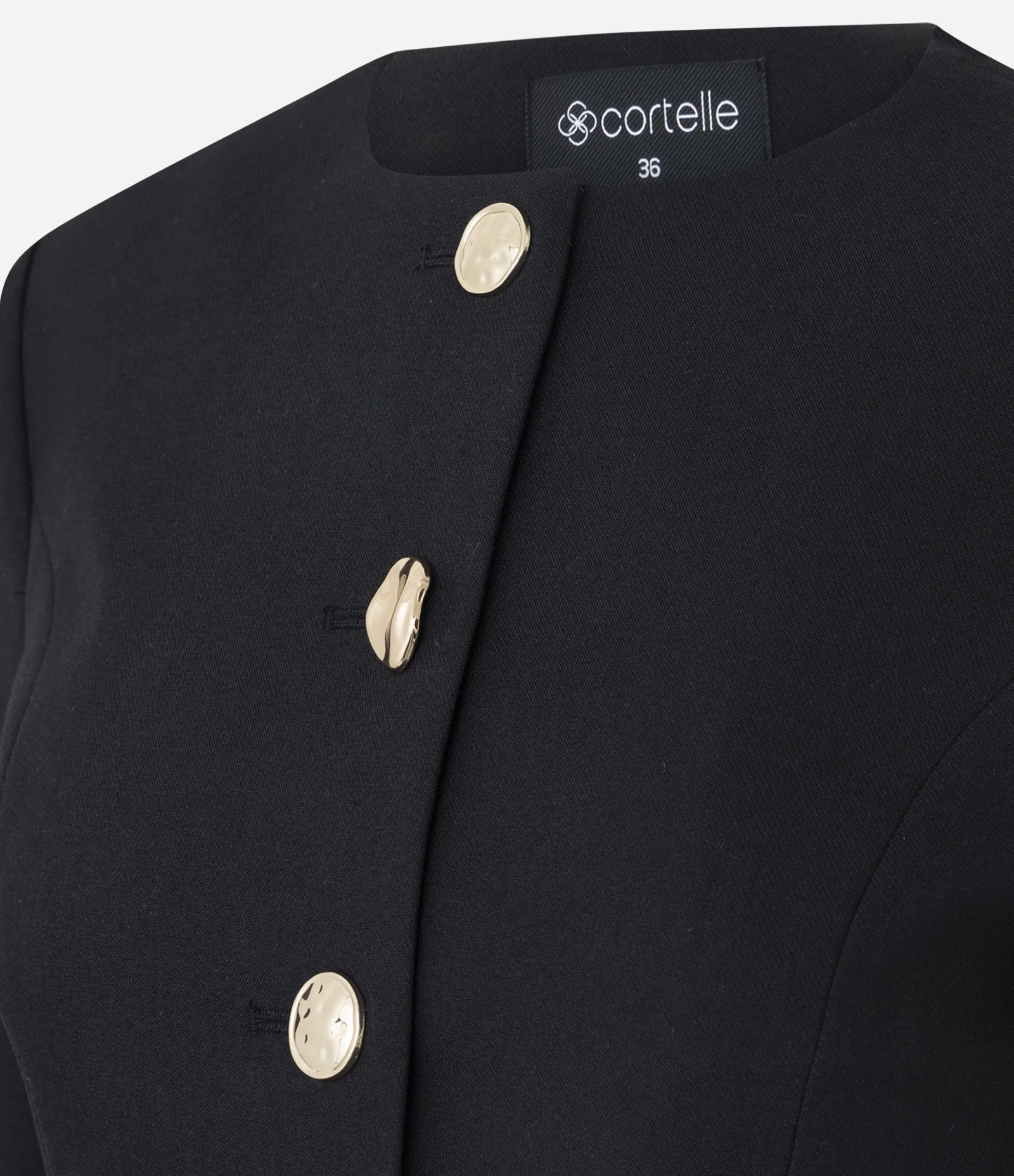 Blazer Alfaiatado com Abotoamento Frontal e Bolsos Preto 6