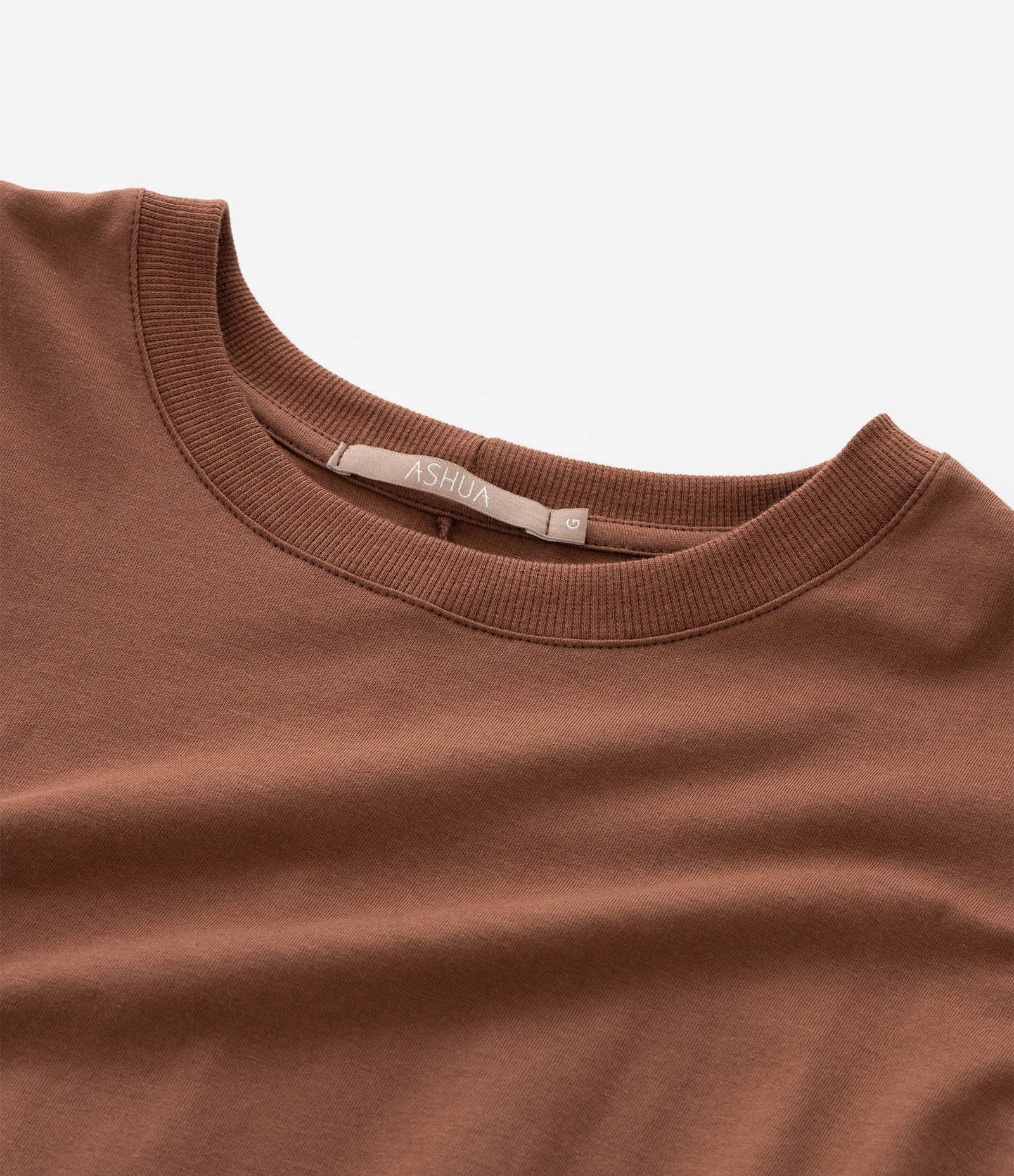 Blusa Regata Muscle com Barra Larga e Franzido Curve & Plus Size Marrom 5