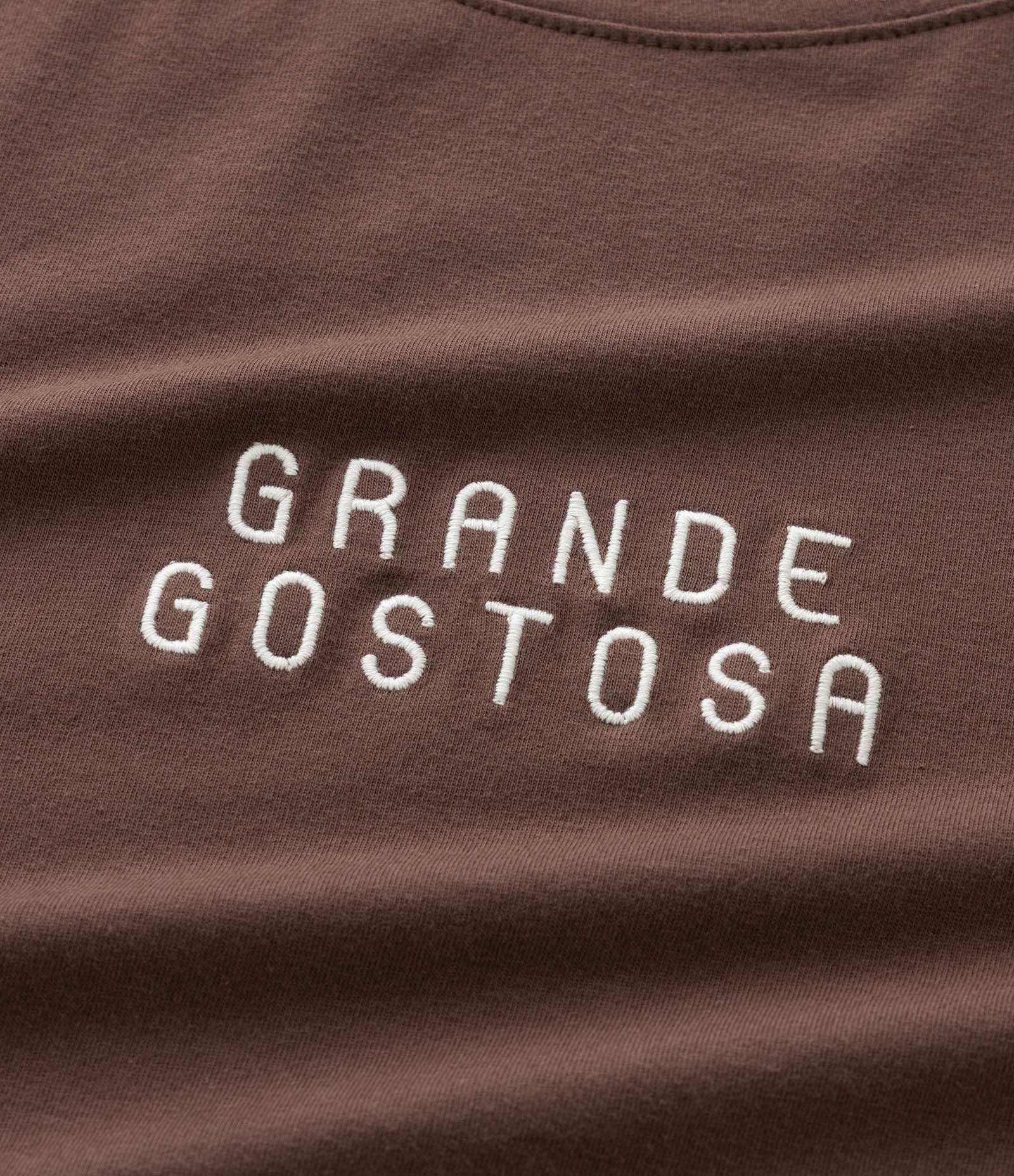 Blusa Baby Look em Cotton Grande Gostosa Curve & Plus Size Marrom 6