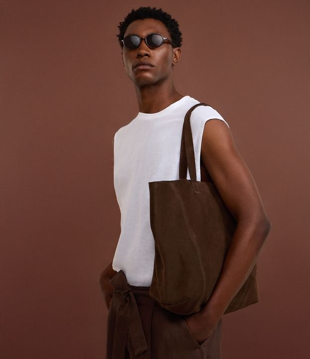 Bolsa Tote em Camurça