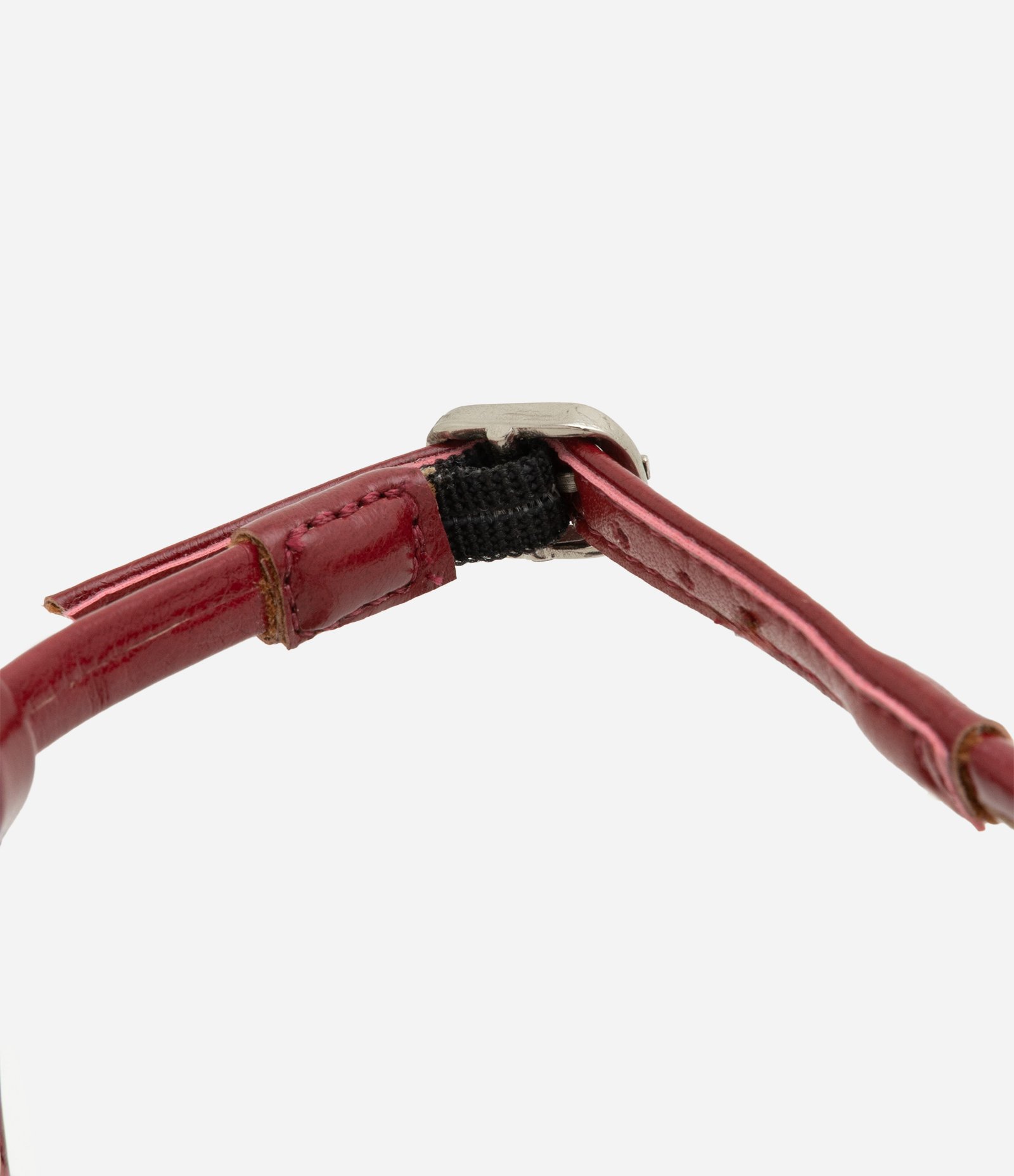 Sandália Anabela em PU com Tiras Entrelaçadas Vermelho 5