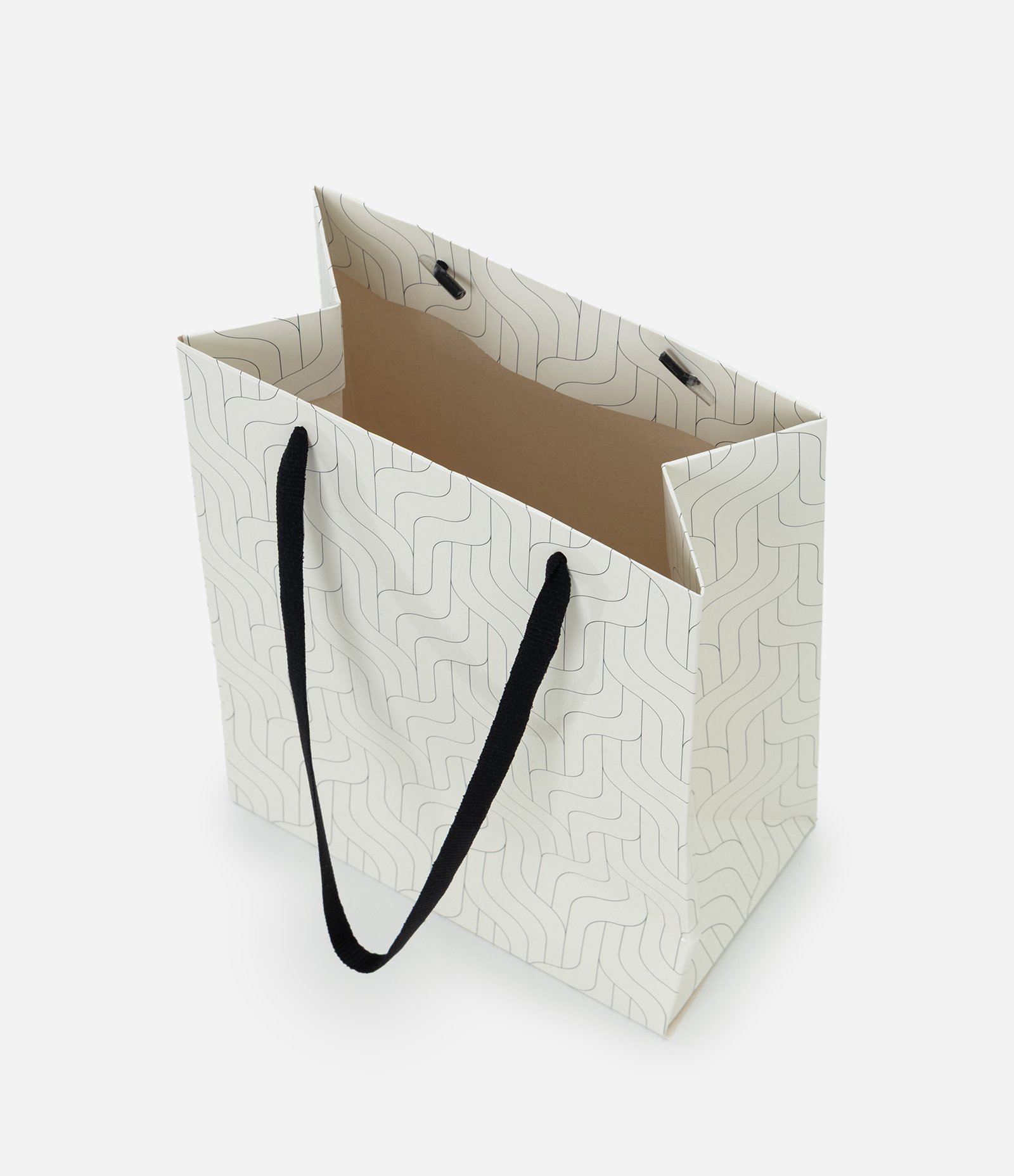 Embalagem de Presente Pequena com Textura Off White 3