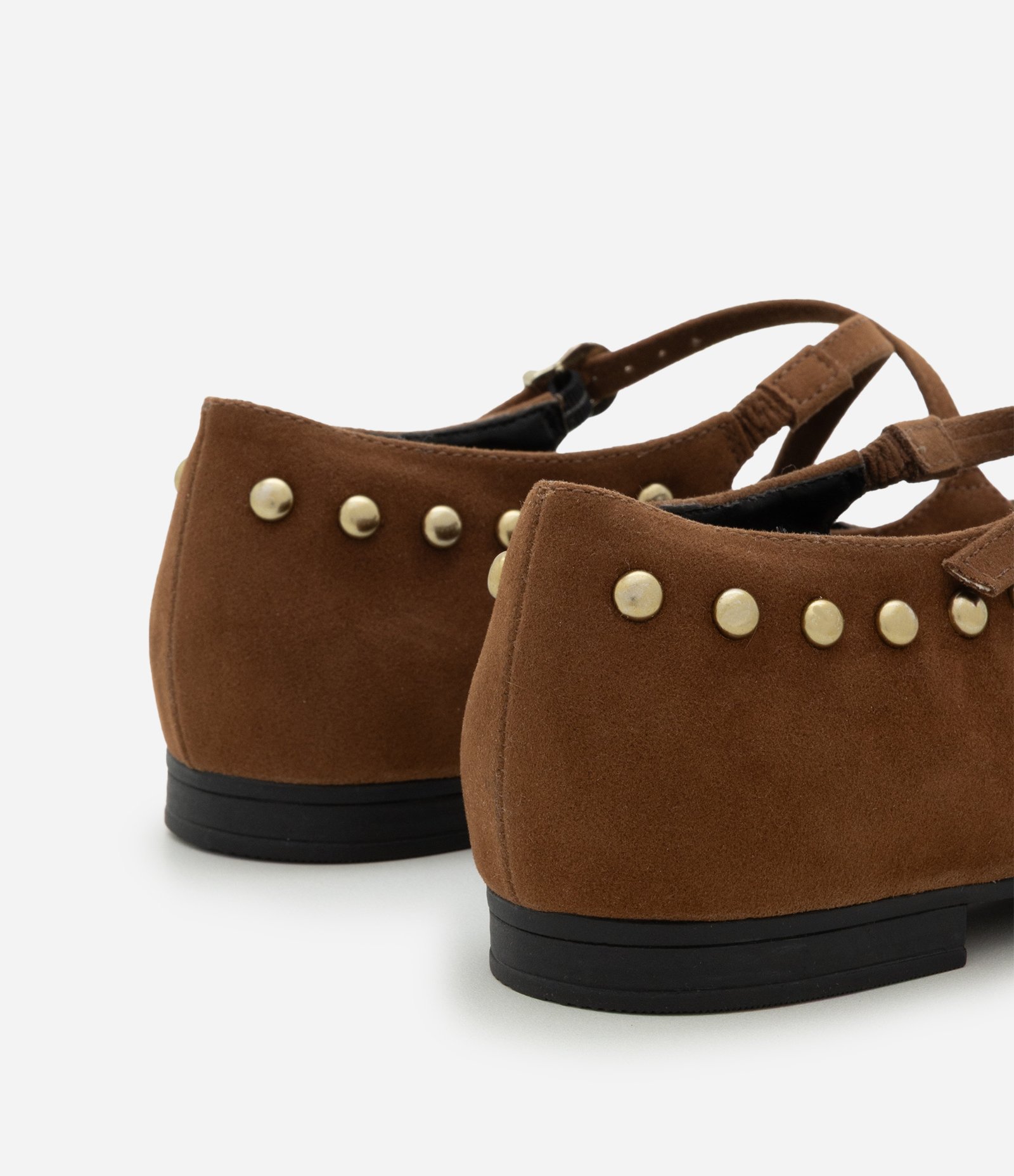 Sapatilha Boho em Algodão com Tachas Metálicas Marrom 5