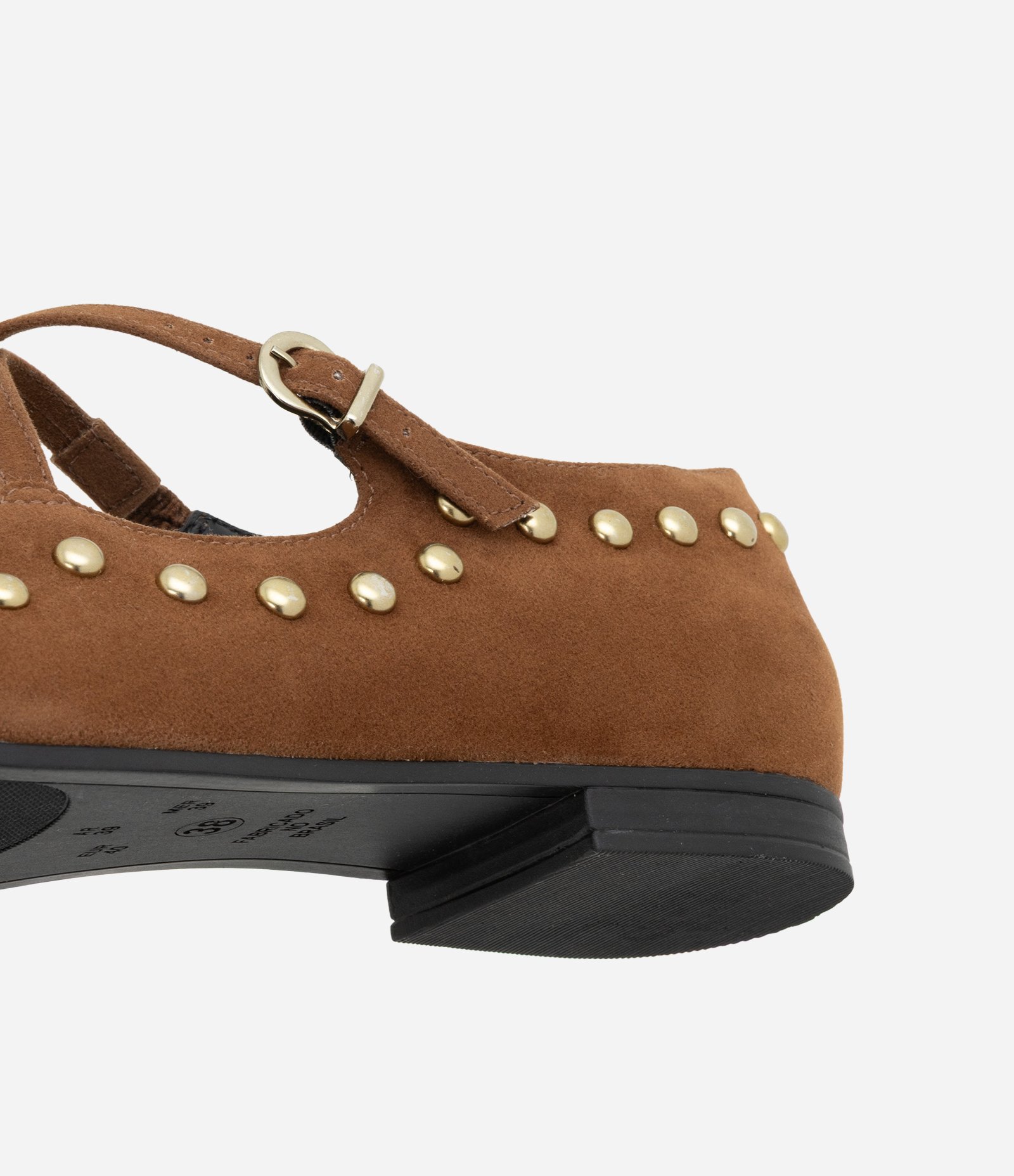 Sapatilha Boho em Algodão com Tachas Metálicas Marrom 6