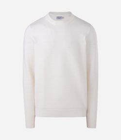 Suéter em Tricô com Textura em Nervuras