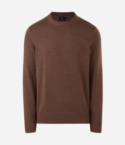 Suéter Comfort em Tricô com Manga e Barra Ajustadas