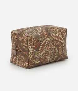 Necessaire Média Retangular com Estampa Paisley