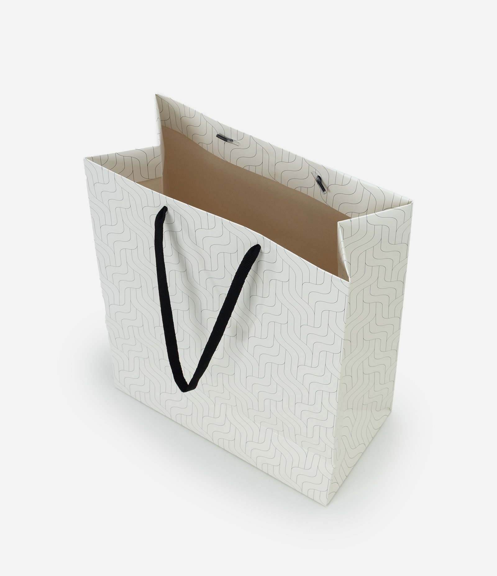 Embalagem de Presente Média Texturizada Off White 3