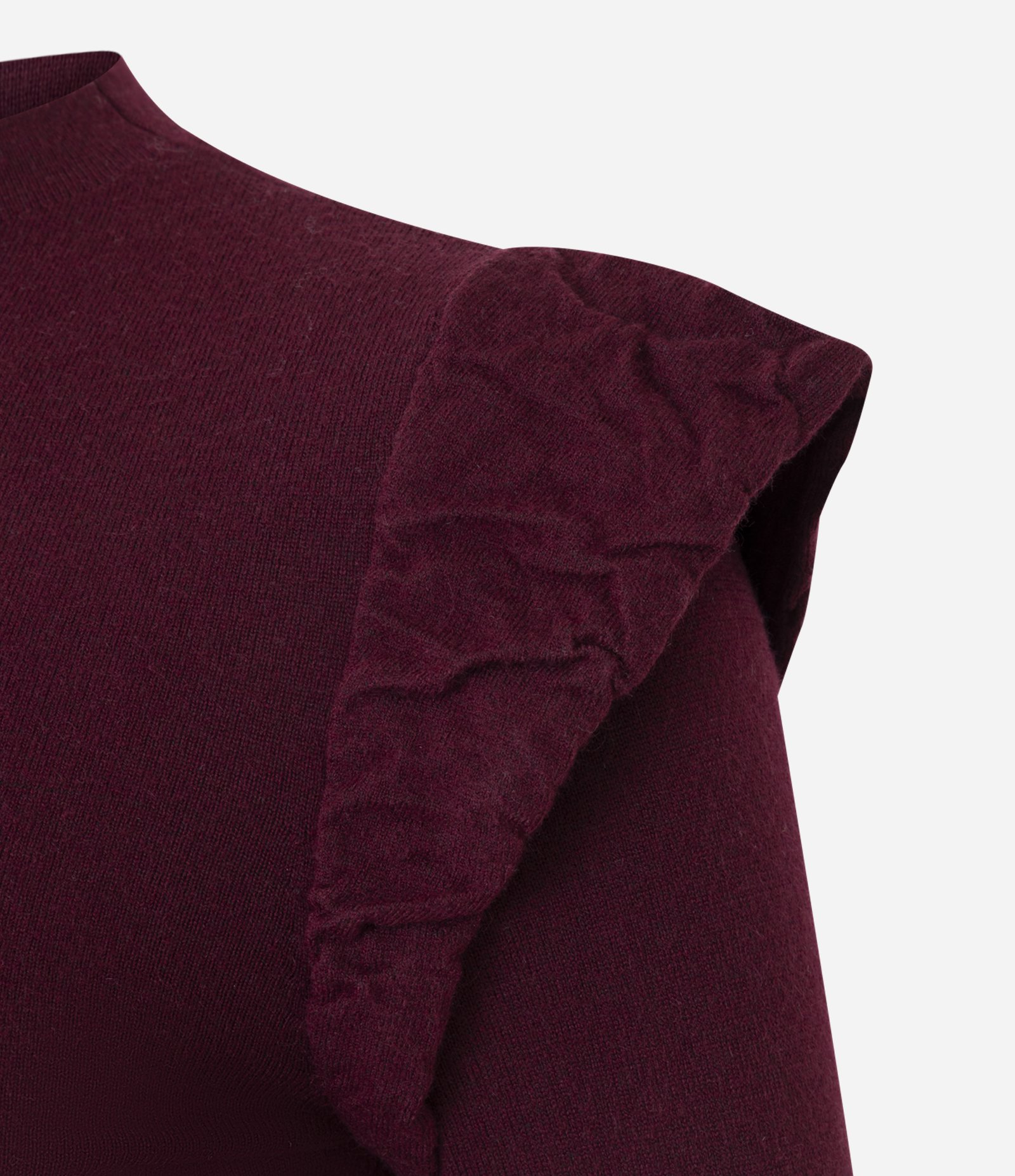 Blusa Regular em Tricô com Detalhe nos Ombros Vermelho 3