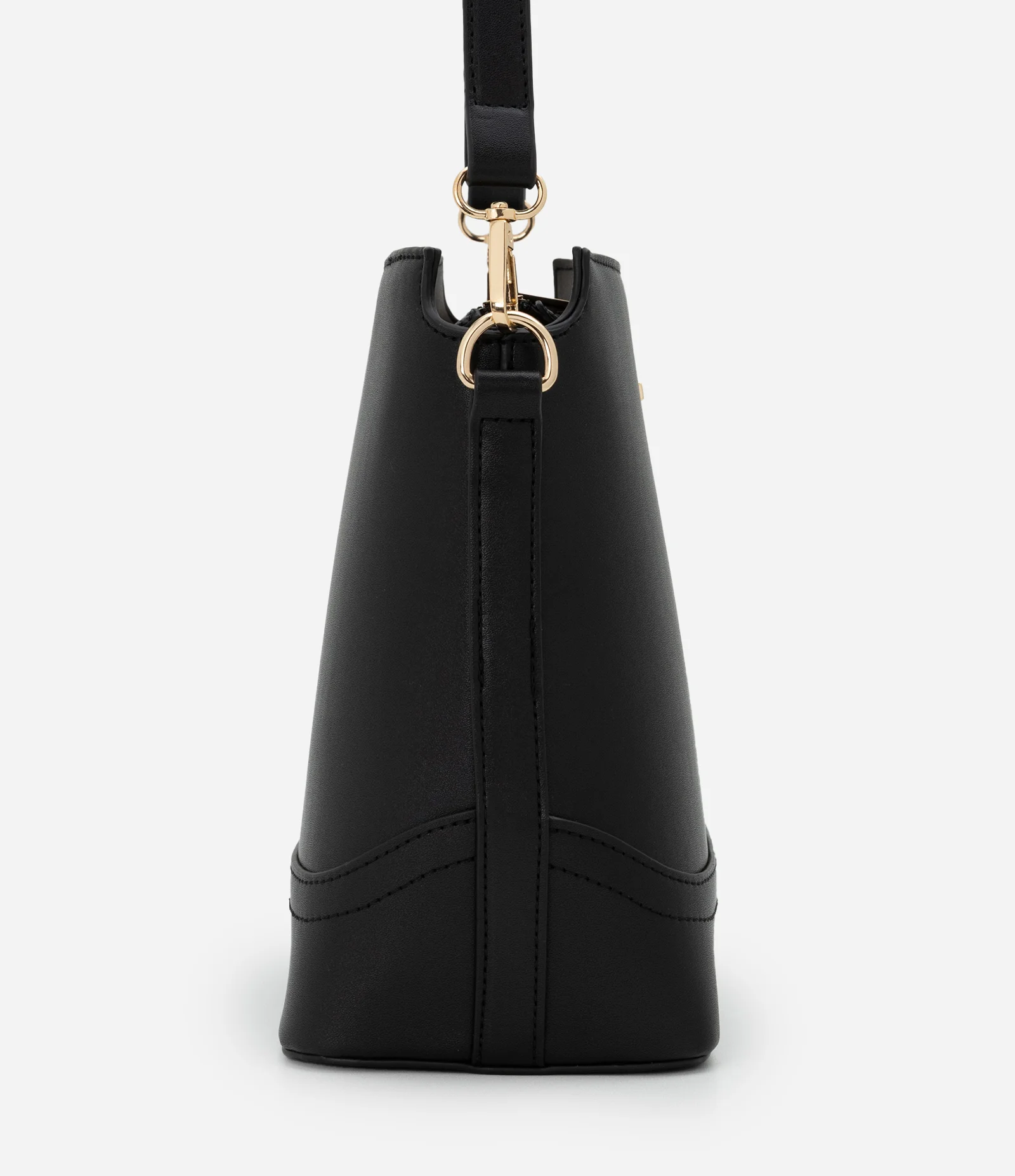 Bolsa Pequena em Material Sintético com Detalhes Metalizados Preto 2