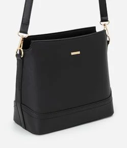 Bolsa Pequena em Material Sintético com Detalhes Metalizados