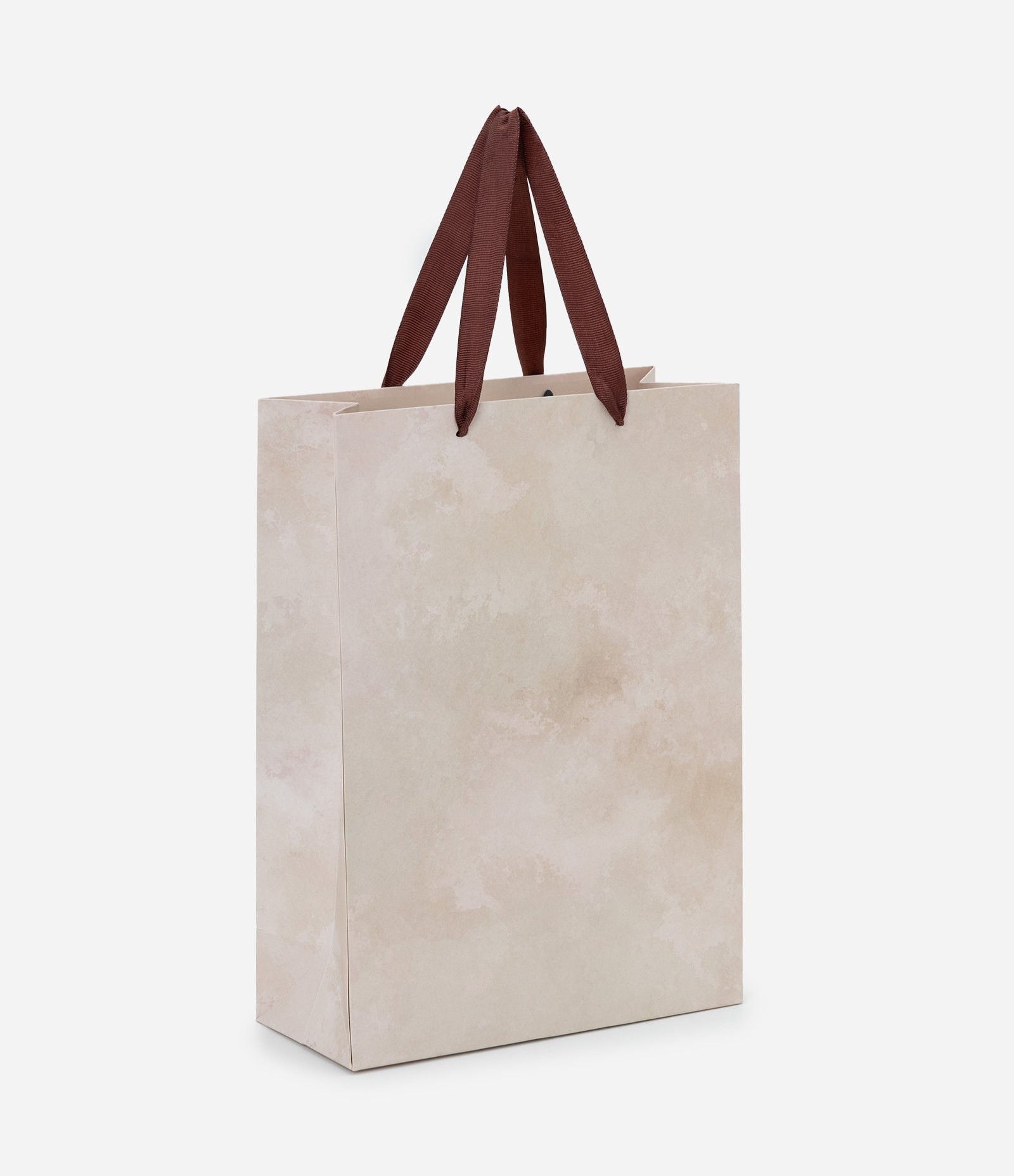 Embalagem de Presente Pequena com Alça Dupla Contrastante Bege 1