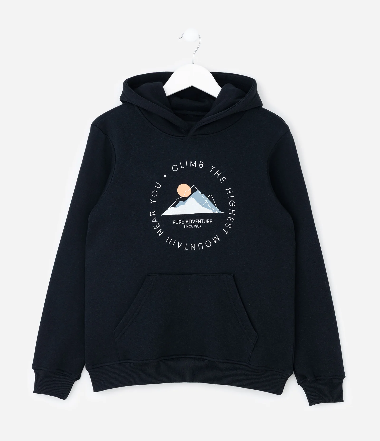 Casaco Infantil com Capuz e Lettering – Tam 5 a 14 Anos Preto 2