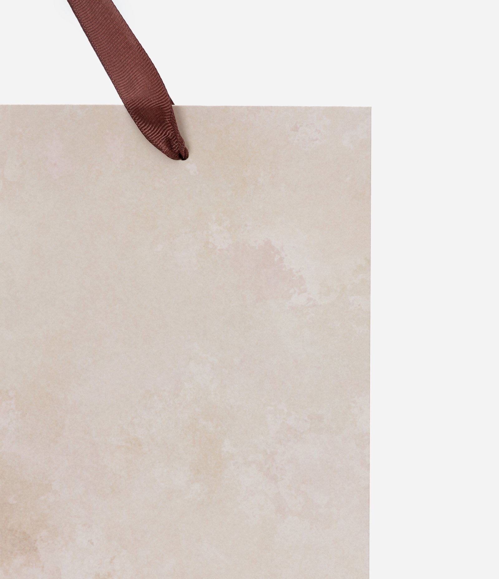 Embalagem de Presente Média com Alça Dupla Contrastante Bege 2