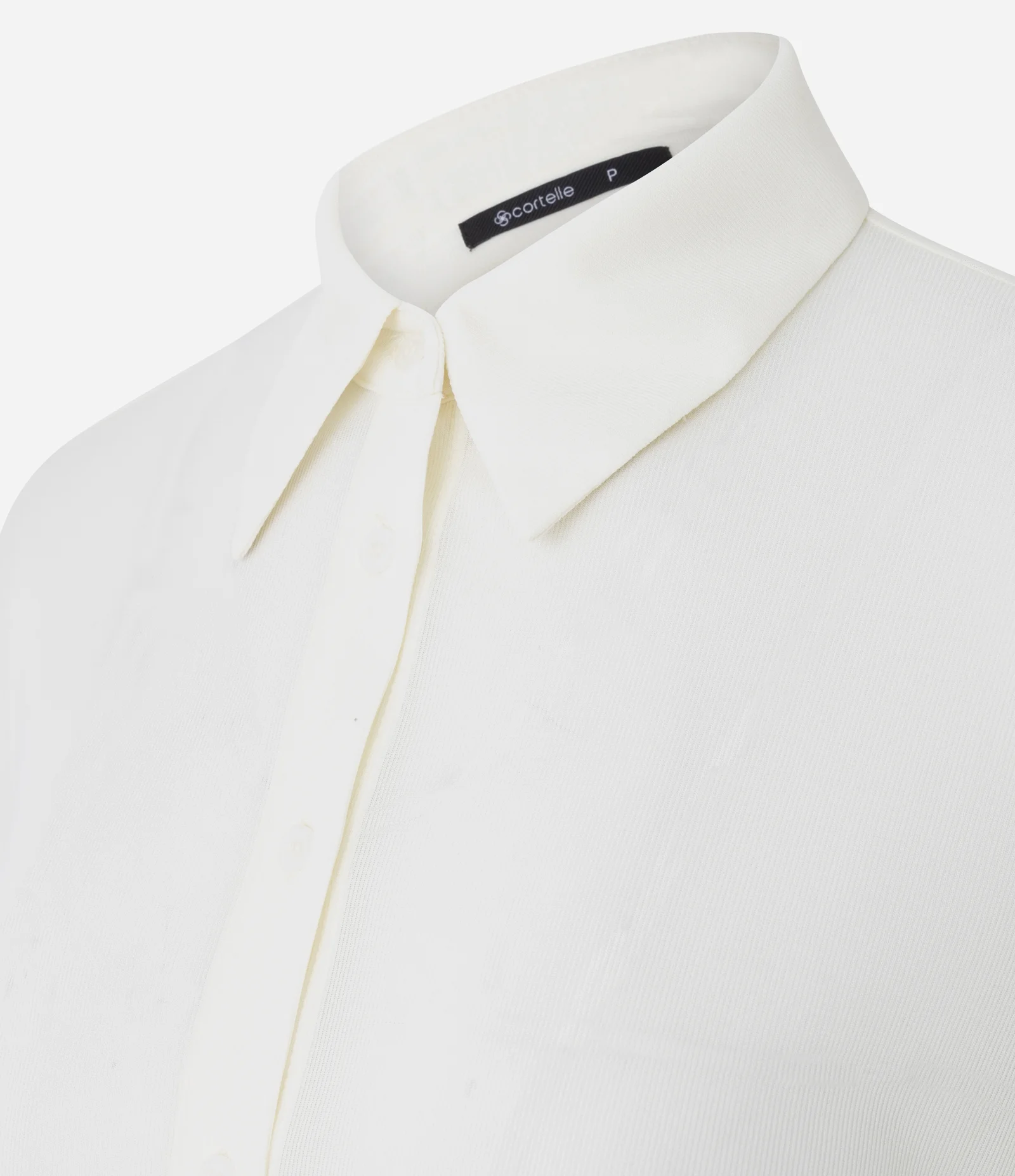 Camisa em Tule com Transparência e Puxadinho Lateral Branco 6