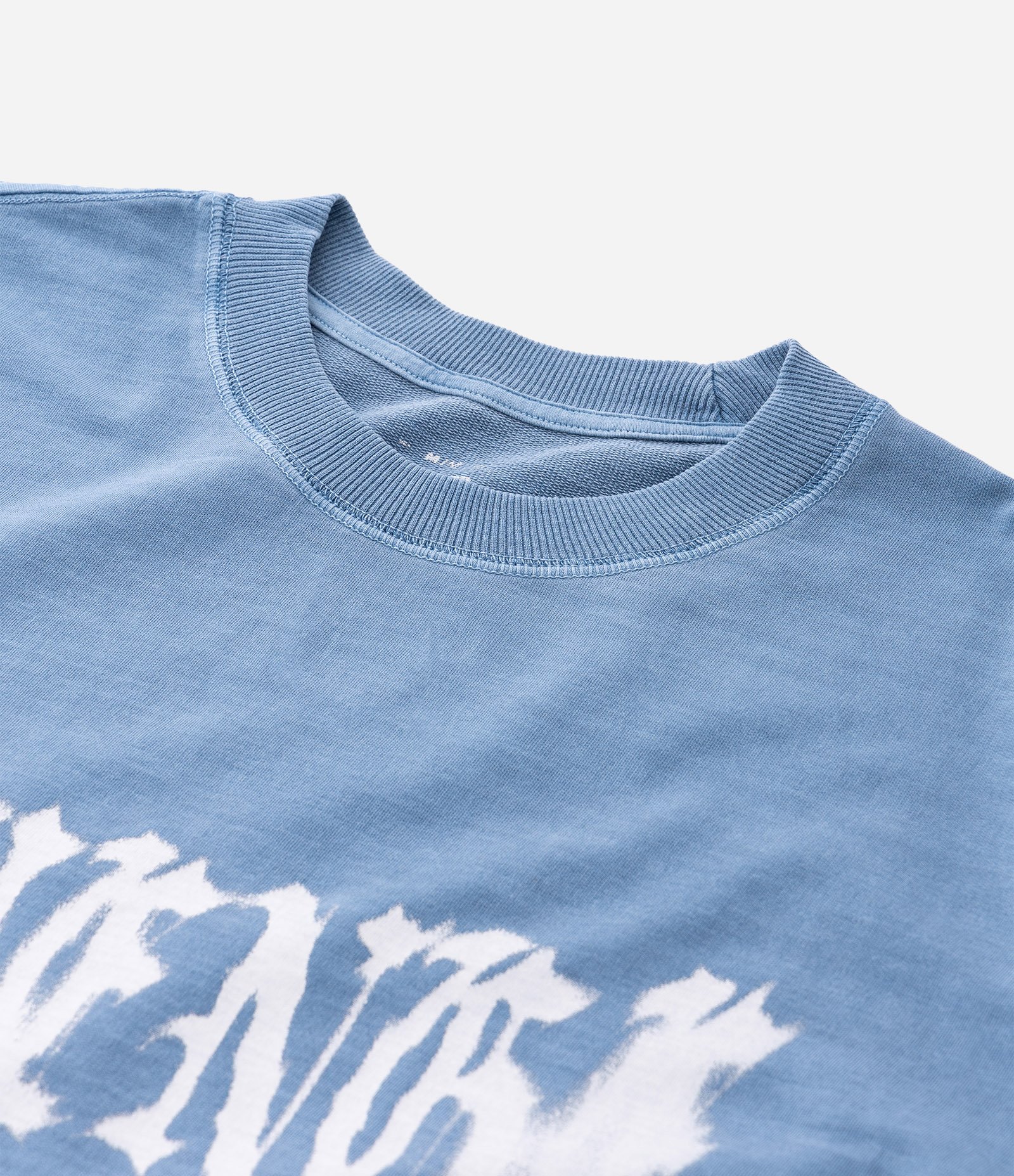 Camiseta Boxy em Moletinho sem Felpa com Estampa Revenge Azul 7
