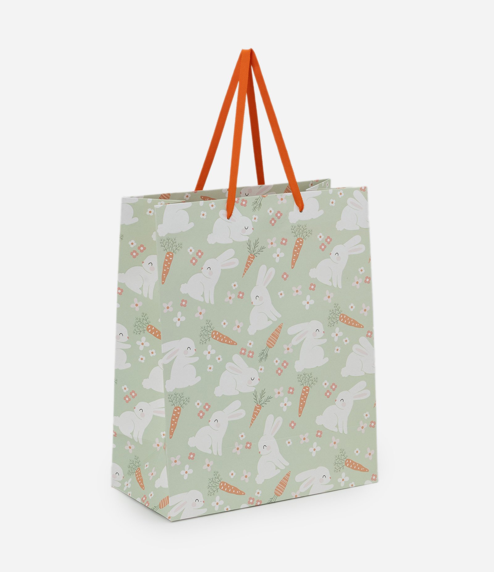 Embalagem de Presente Média com Estampa de Coelhinhos Verde 1