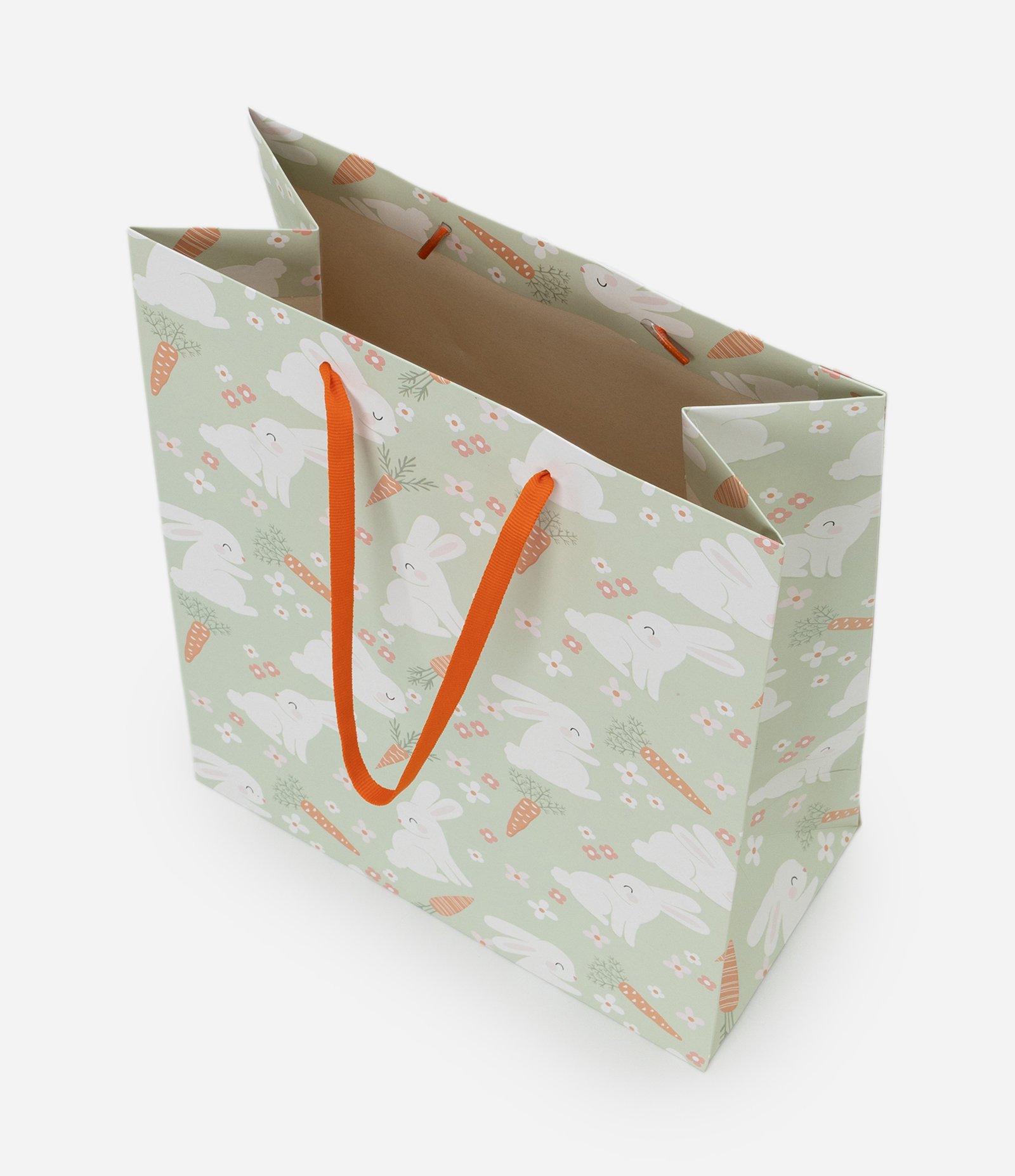 Embalagem de Presente Média com Estampa de Coelhinhos Verde 3