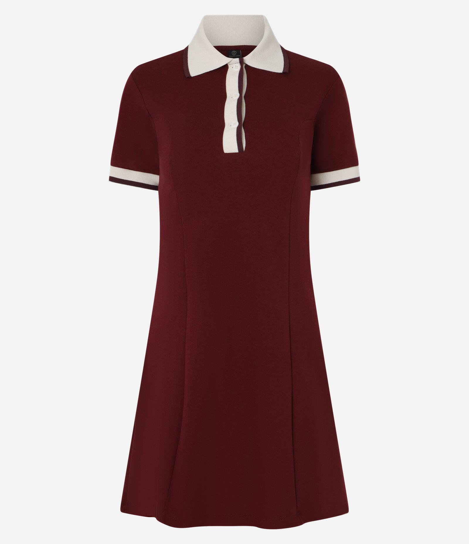 Vestido Sportcore Curto em Algodão com Contrastes Vermelho 5