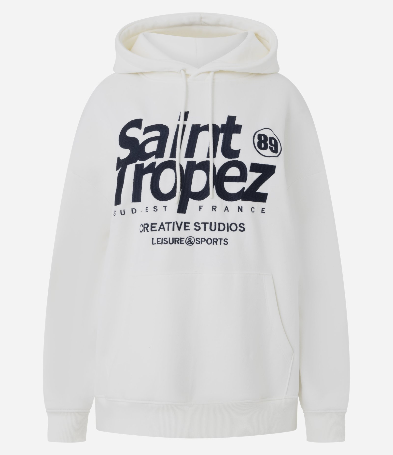 Moletom Canguru com Estampa Lettering Saint Tropez Branco 5