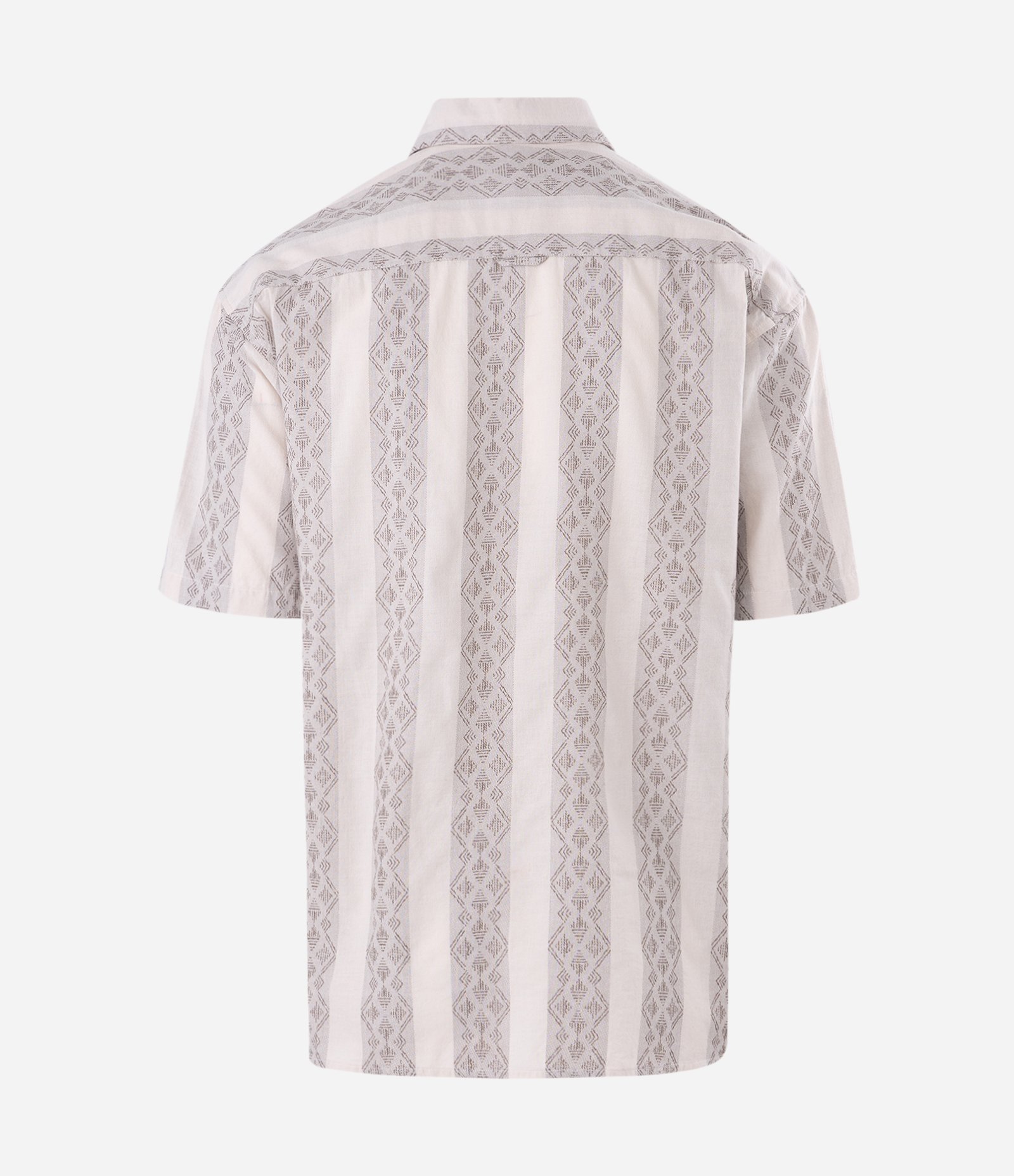 Camisa Relaxed Manga Curta com Textura Jacquard Bege 5