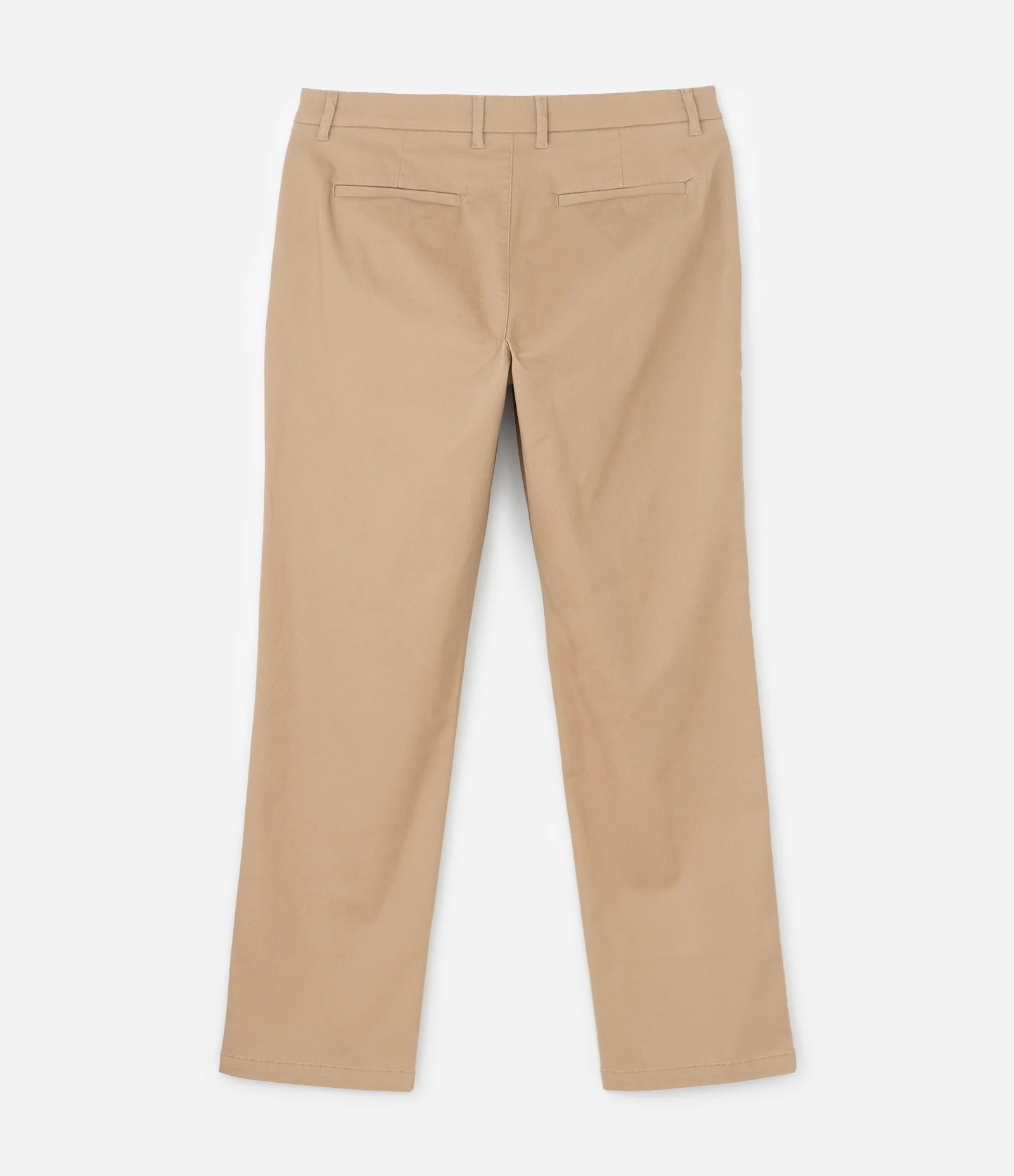 Calça Reta em Sarja Peletizada Bege 2