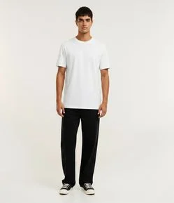 Camiseta Comfort em Algodão com Textura