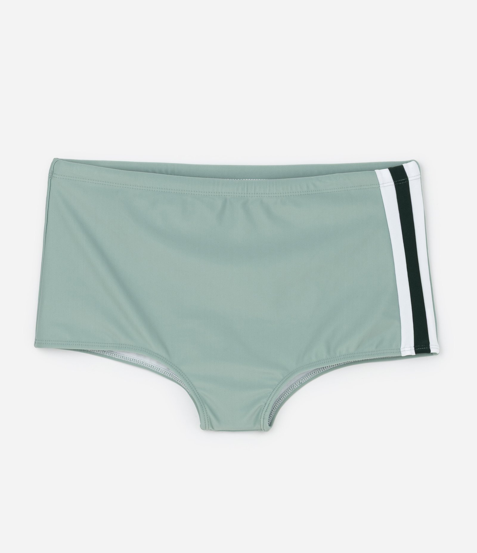 Sunga Boxer em Microfibra com Listras Laterais Verde Claro 1