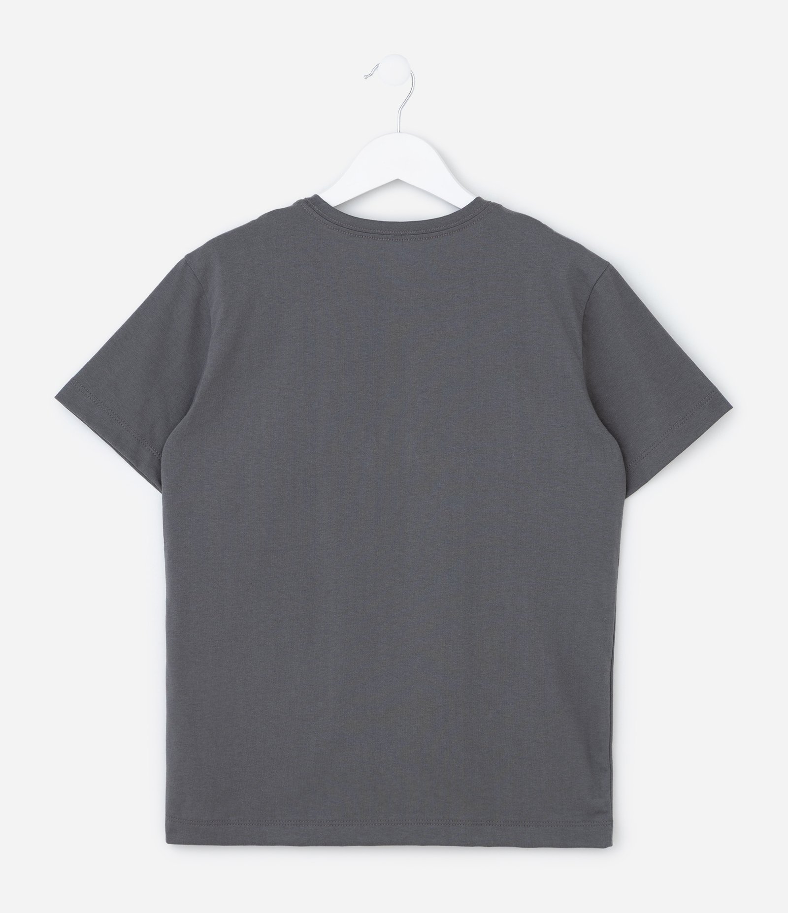 Camiseta Regular Infantil Estampada Racing Club- Tam 5 a 14 Anos Cinza 2