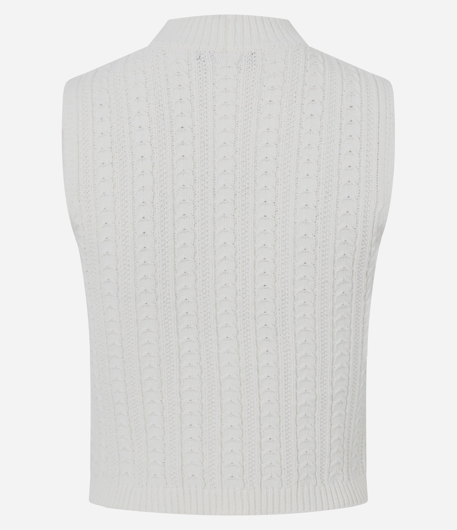 Blusa Curta em Tricô com Aplicação Volumosa de Ondas Branco 7