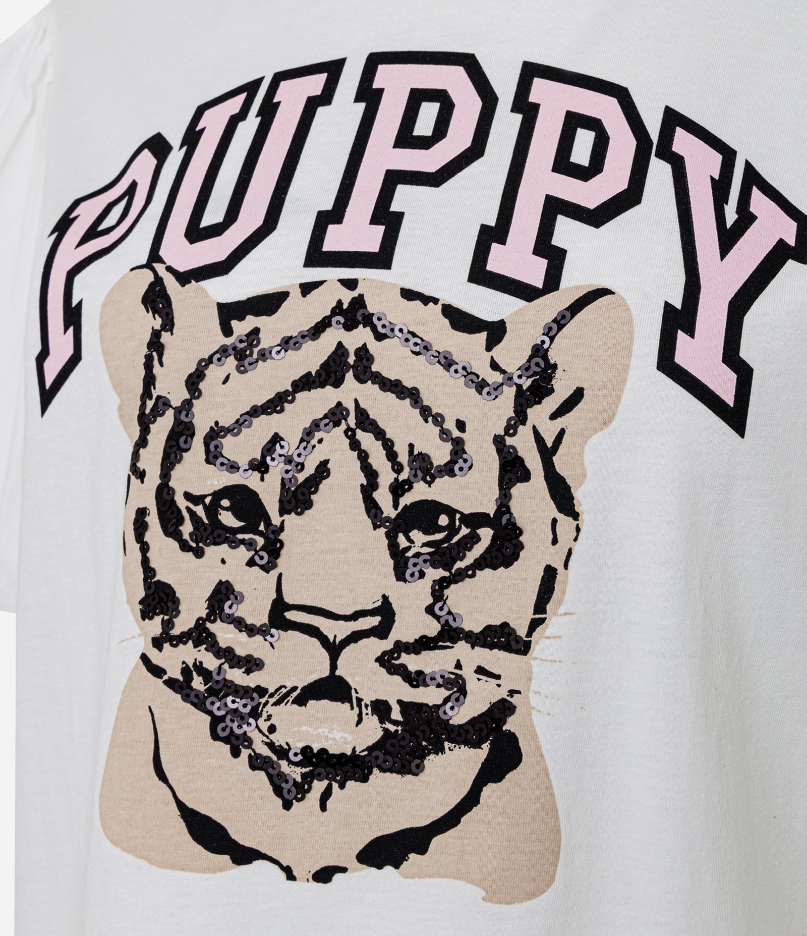 Camiseta com Manga Bufante e Estampa  Lettering Puppy Branco 5