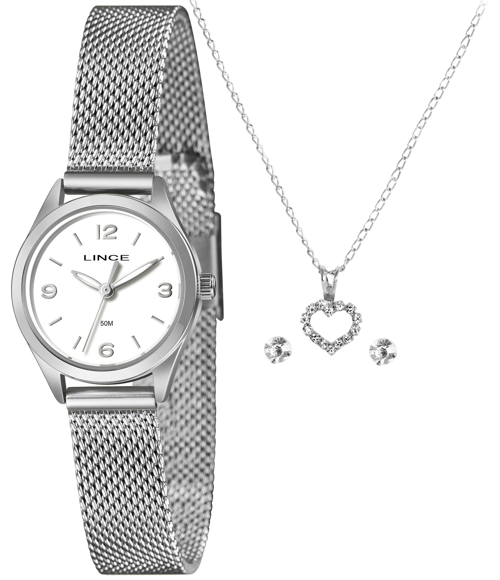 Relógio Analógico Aço Lince Prata 1