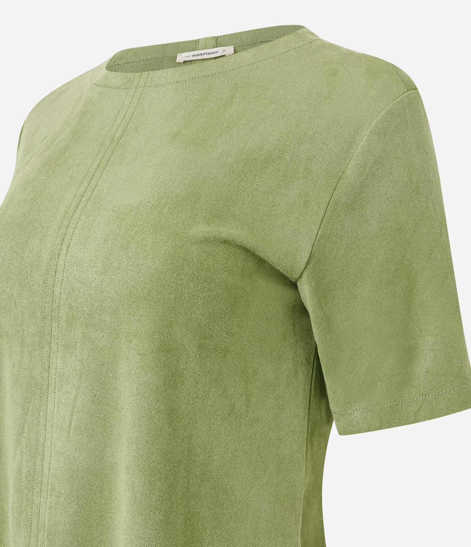 Blusa Regular em Suede com Manga Curta Verde 2