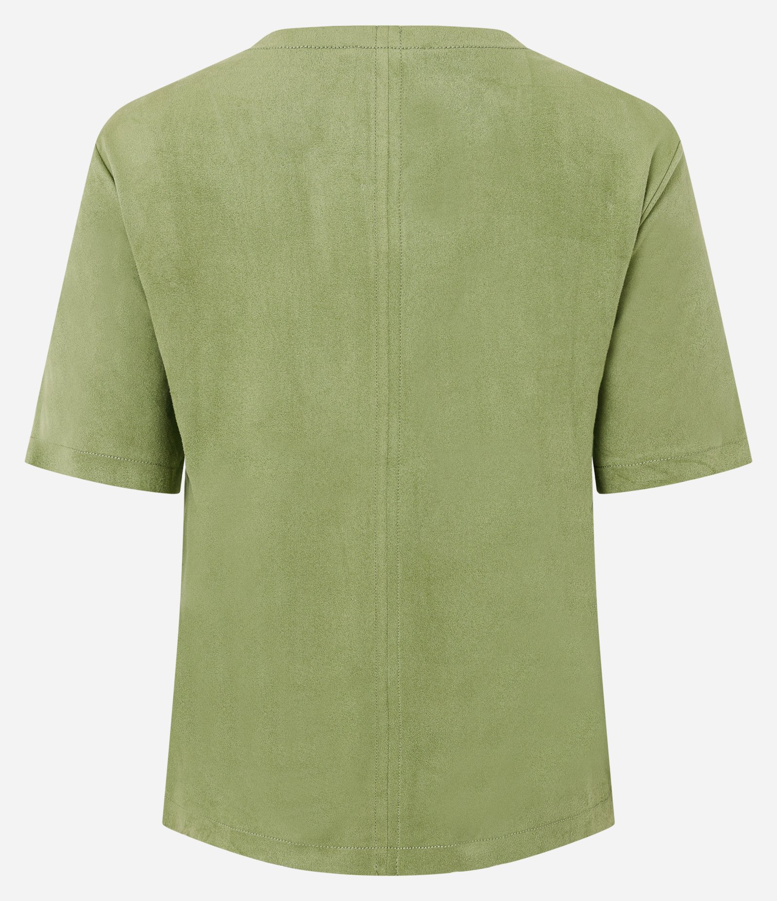 Blusa Regular em Suede com Manga Curta Verde 3