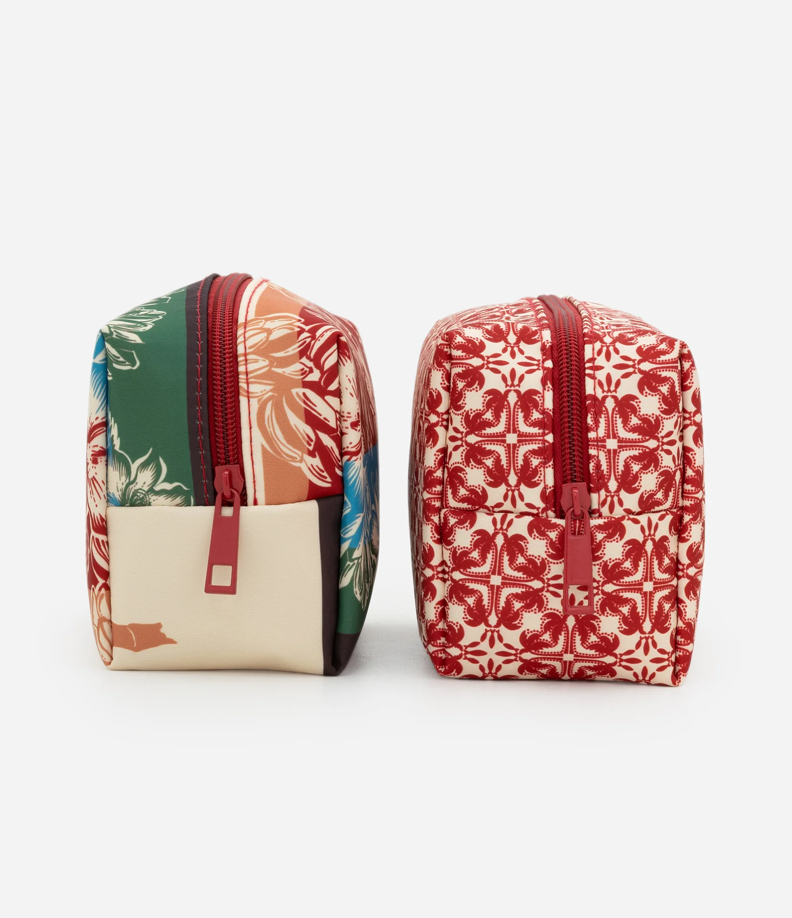 Necessaire 3 em 1 com Estampa e Viés Contrastantes Multicores 2