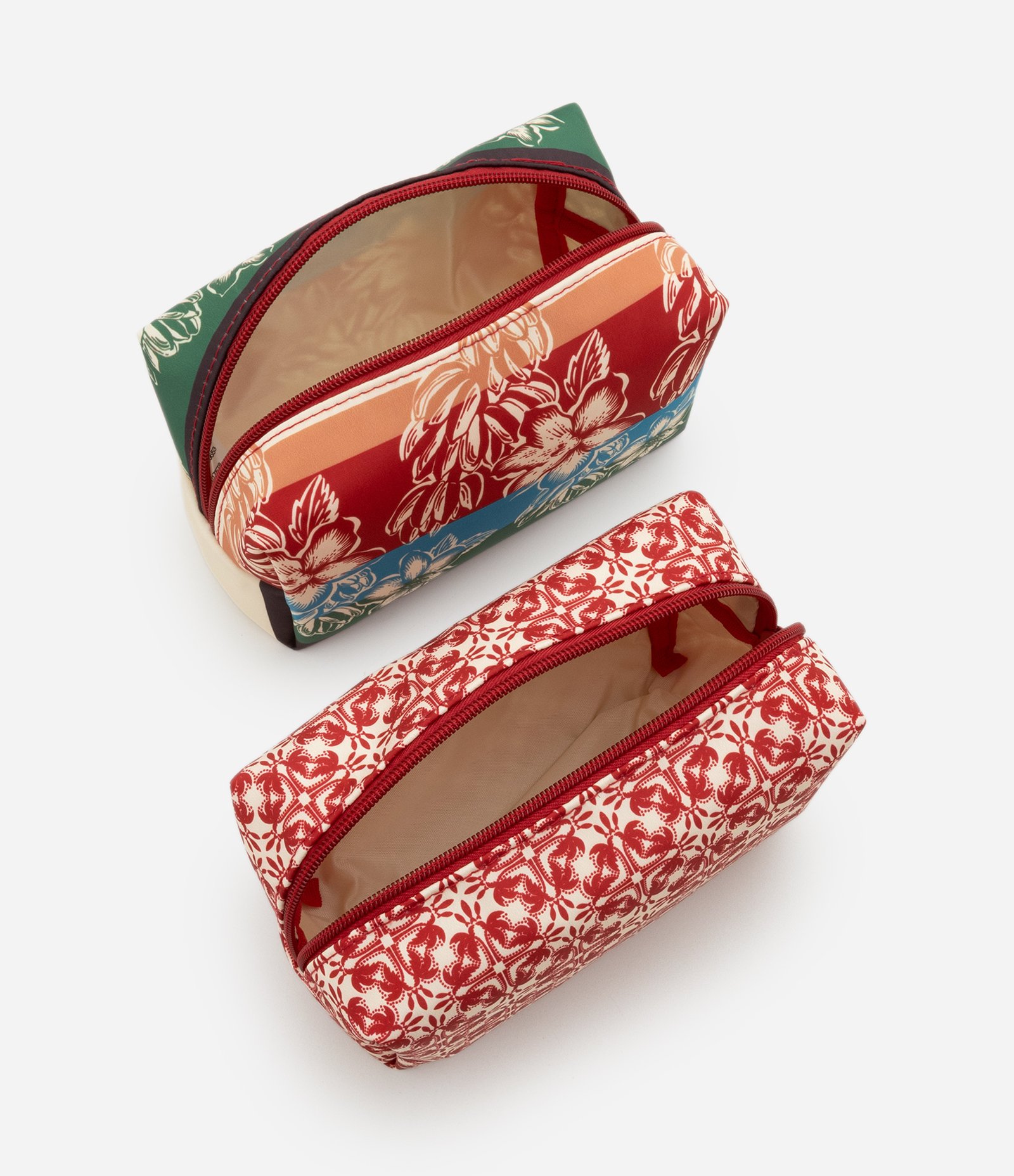 Necessaire 3 em 1 com Estampa e Viés Contrastantes Multicores 4