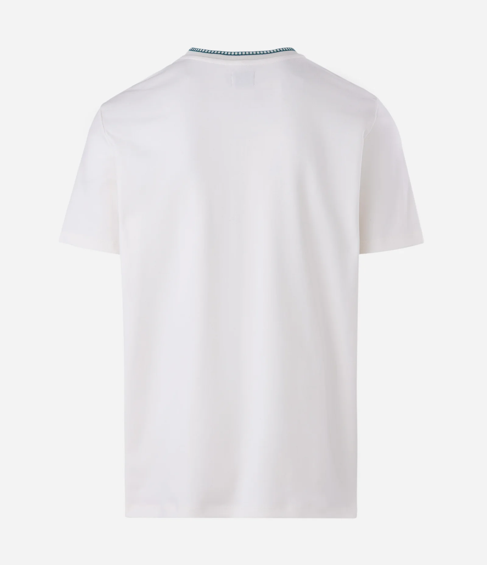 Camiseta Manga Curta com Selos Bordados Branco 2