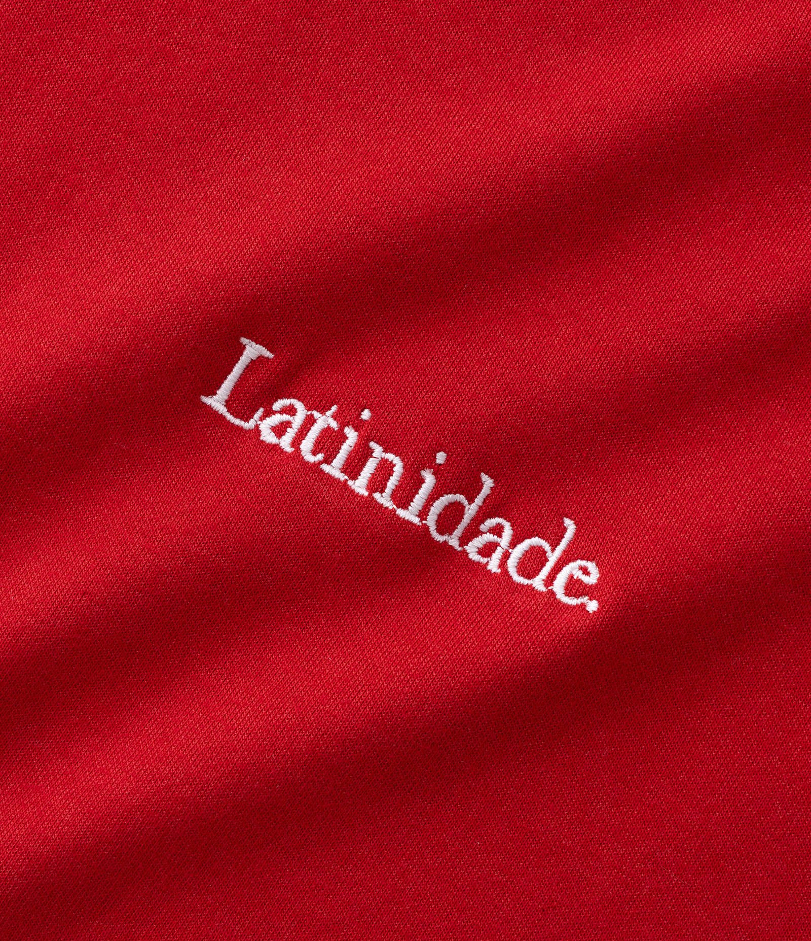 Camiseta Manga Curta em Algodão e Lettering Latinidade Vermelho 7