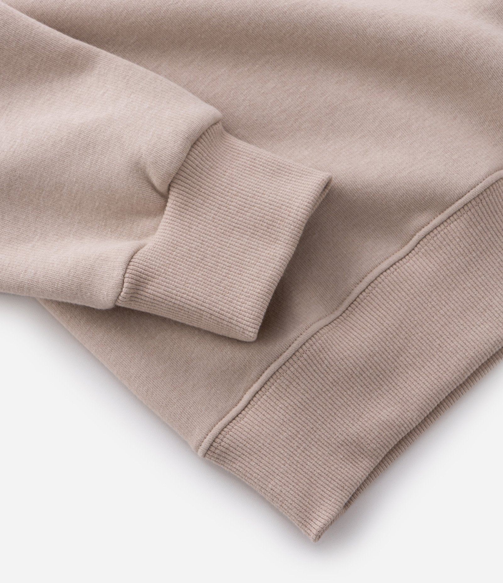 Blusão Moletom com Felpa e Gola Polo Contrastante Bege 6