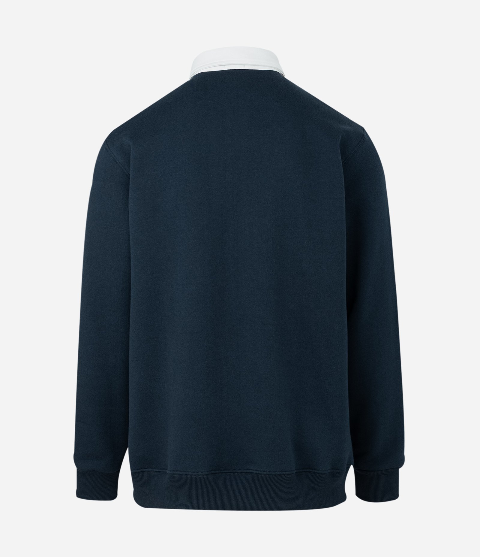 Blusão Moletom com Felpa e Gola Polo Contrastante Azul 2