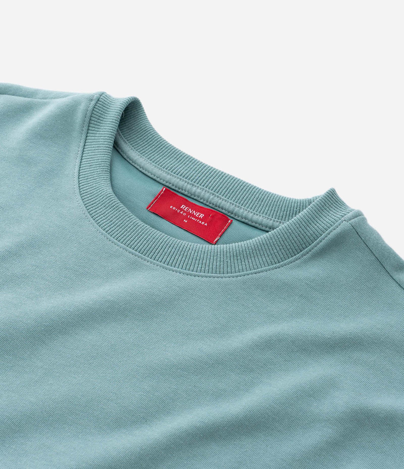 Camiseta Boxy em Suedine com Estampa nas Costas Azul 7