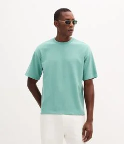 Camiseta Boxy em Suedine com Estampa nas Costas
